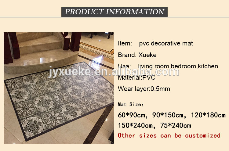 Custom anti-slip pvc floor carpet for indoor