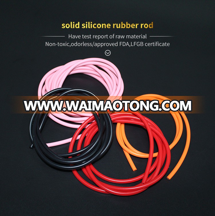 Custom colorful silicone rod for clothes drawstring