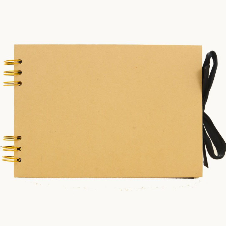 kraft paper photo album gold sprial photo book DIY scrapbook wedding baby album