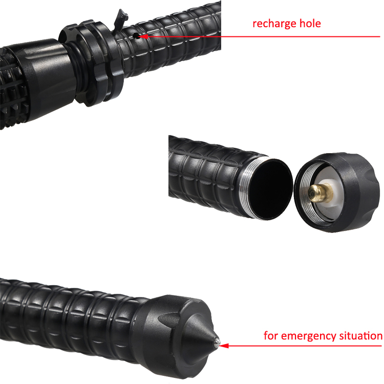 XPE 3 Modes Multi-function Powerful Police Security Led flashlight Self-defense Flashlight Safety Torch Emergency 18650