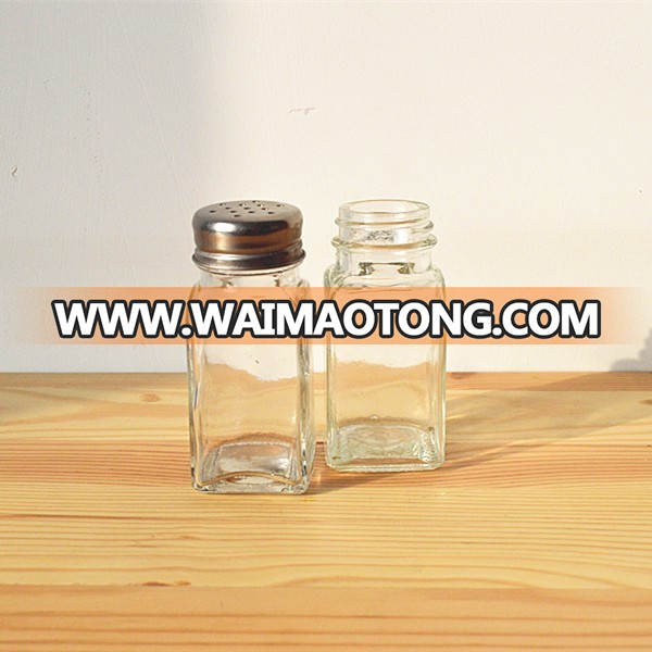 Glass Seasoning bottles spice glass bottle with metal screw caps