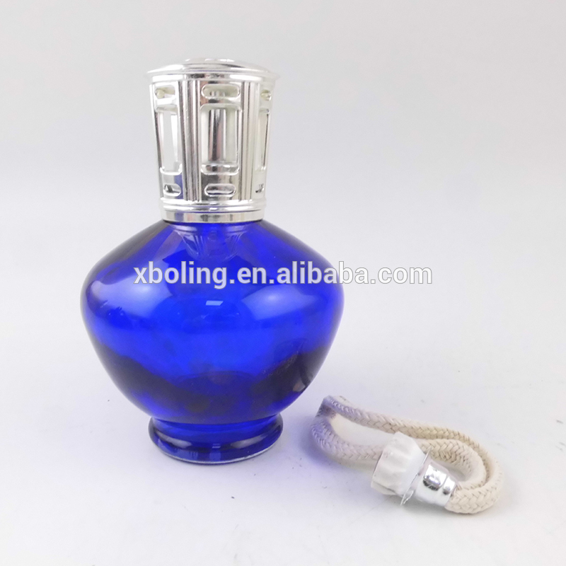 elegant blue decorative craft  pattern aroma essential oil  burner aroma lamp