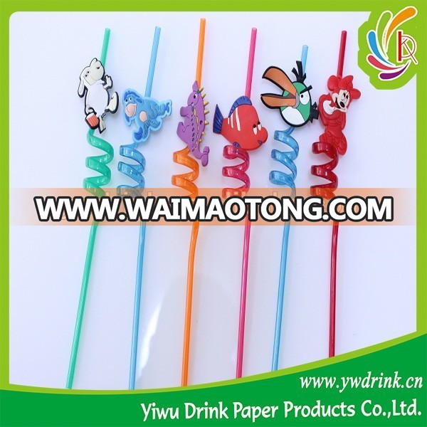 Food Grade Flexible Bend Plastic PP Drink Fruit Straw Assorted colors