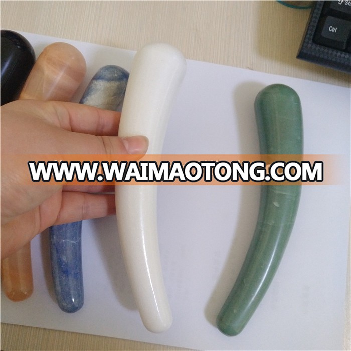 safe natural  crystal curved yoni healing dildo penis stone secret energy massage wands