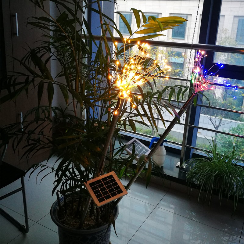 4PC AA Battery Operated Decorative led copper string light with100 leds Firework  Bouquet Shape LED String Lights