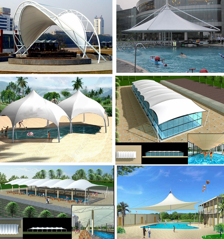 Blow-molded stadium tent bleacher seats membrane structure