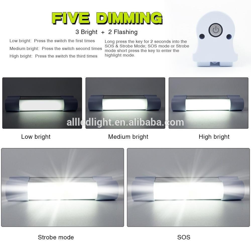 Multifunctional magnet LED emergency light flashlight 5 Modes outdoor lamp mini lantern camping light Portable tube rechargeable