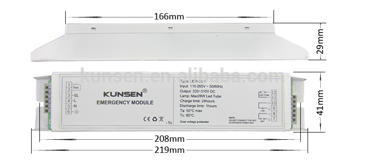 100% output voltage led emergency kit for led tube