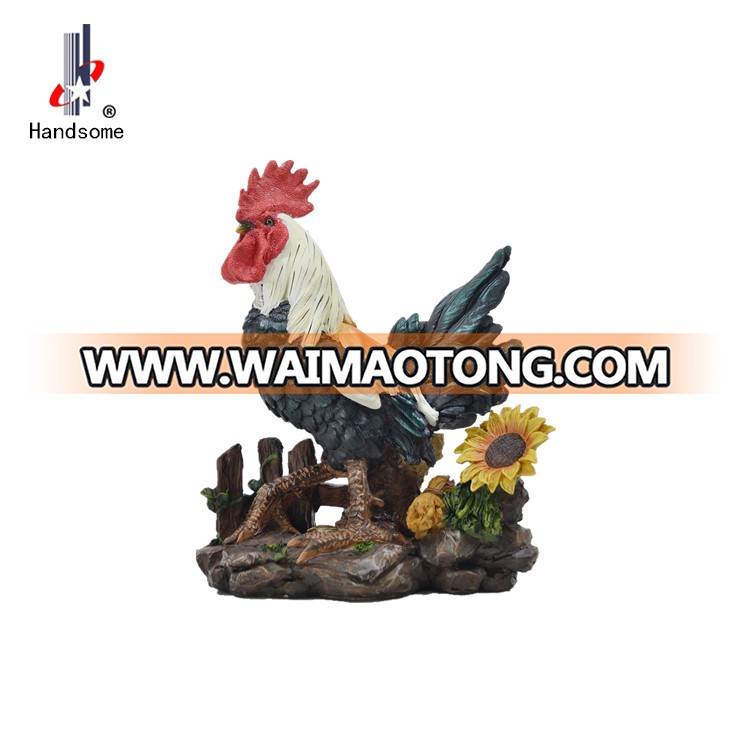 Hot selling Resin animal funny garden statue polyresin rooster