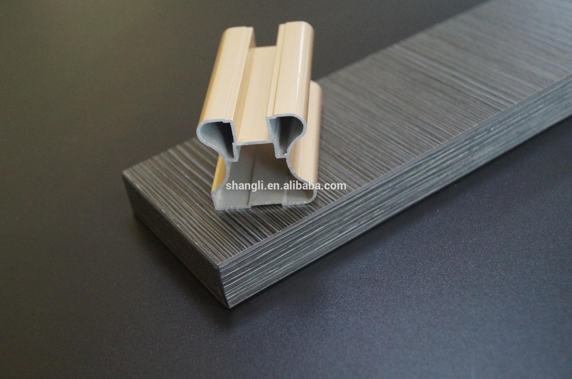 Aluminum vertical profile for wardrobe sliding door