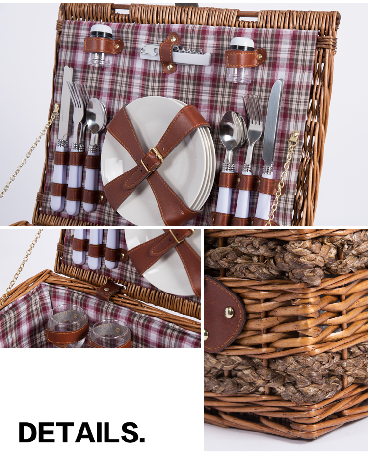 Hand made crafts tableware food cotton lined seagrass straw rattan willow wicker baskets storage wholesale with lid image