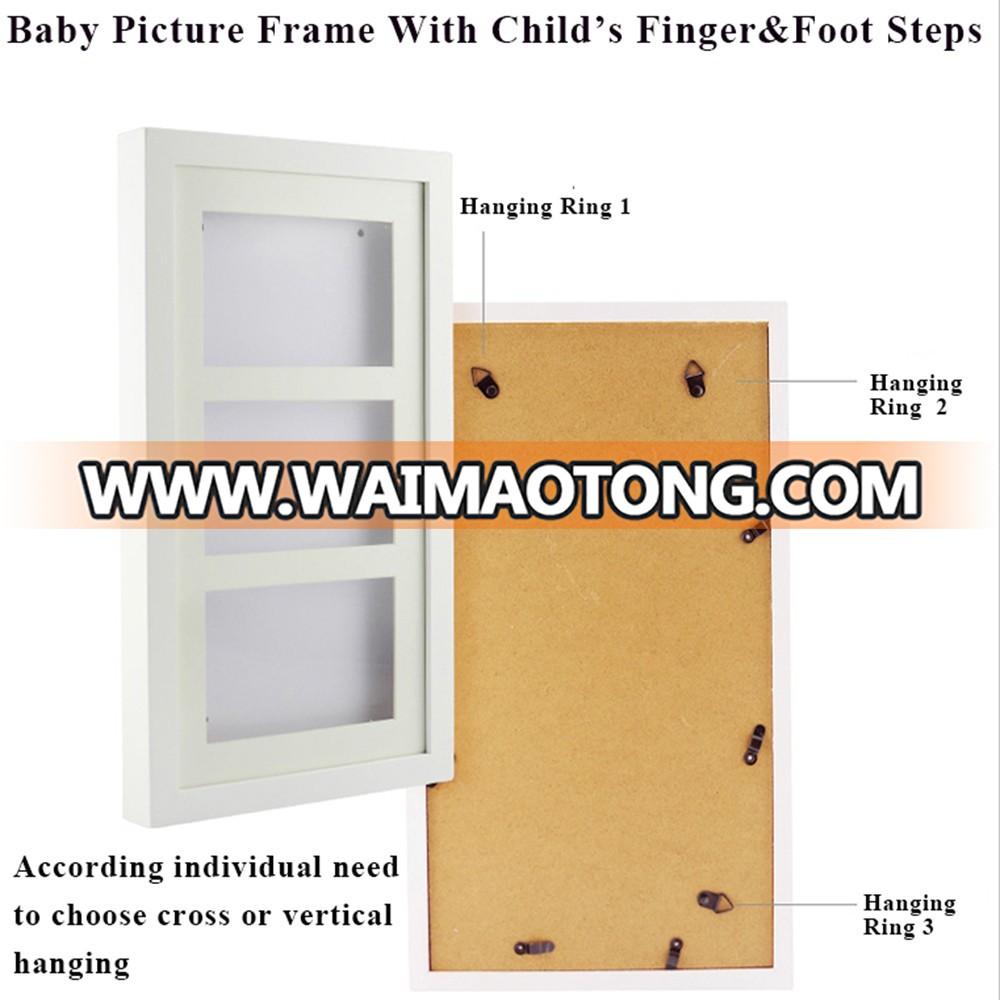 Baby Clay Hand & Footprint Keepsake Photo Wall Mount Frame/baby handprint and footprint frame