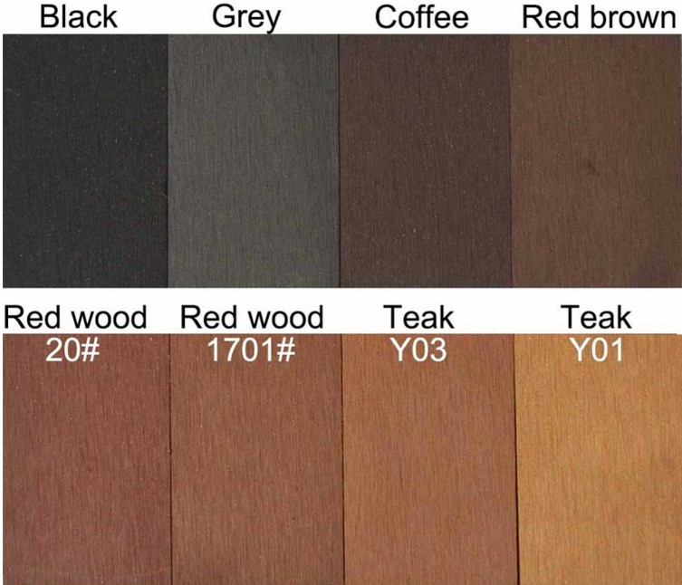 Multi-color outdoor DIY wood plastic composite flooring