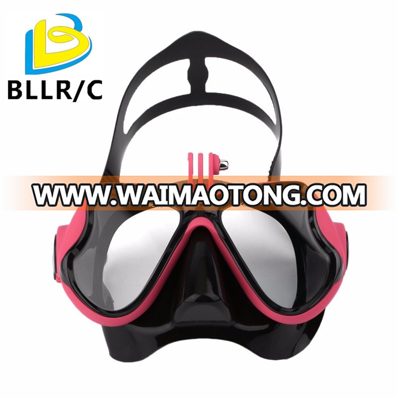 Hot Professional Underwater Camera Diving Mask Scuba Snorkel Swimming Goggles for GoPro Xiaomi SJCAM Sports Camera red