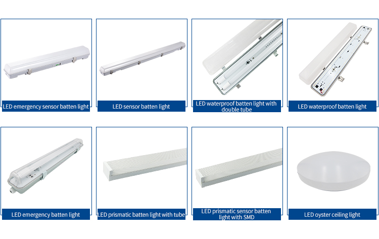 SAA LED IP65 emergency sensor linear light 4ft 36w surface mounted PSES4S