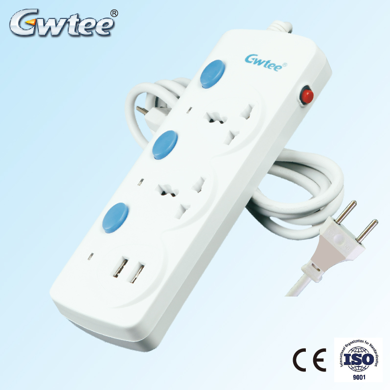 GT-6181 The high quality fast shipping free sample universal electrical extension socket