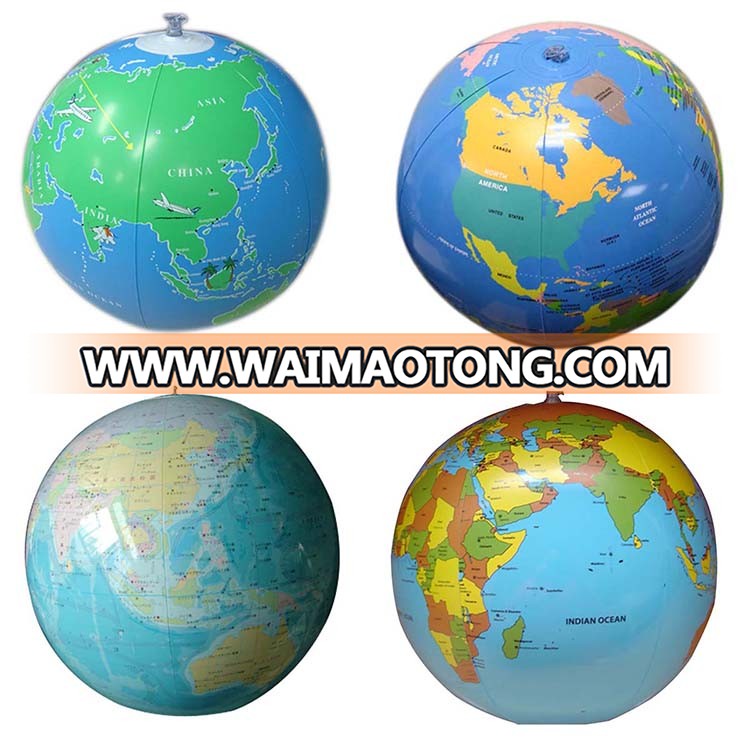 Clear Political Inflatable World Globe Beach Balls