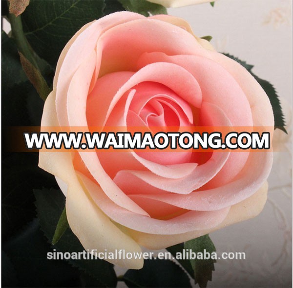 Wholesale real touch artificial flower silk rose for wedding