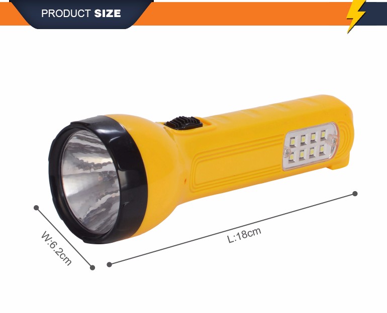 solar or AC charging hand held flashlight light led torch rechargeable