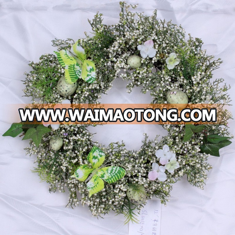 2017 new design easter decoration wreath