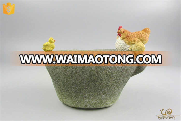 Novelty Decorative Plant Indoor Chicken Flower Pot Flat Flower Pot for Livingroom