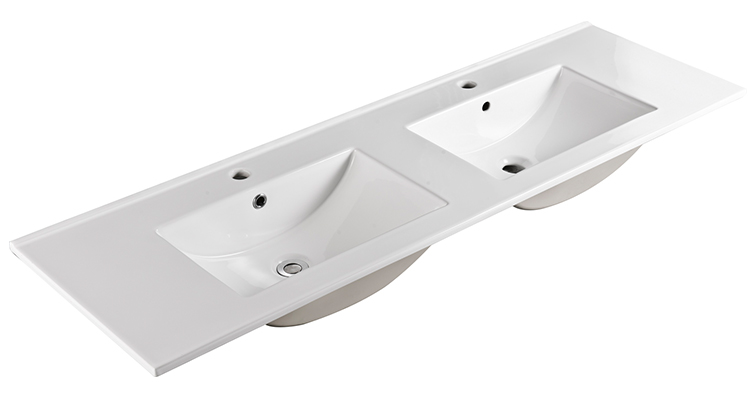 Thin edge basin, Australia ceramic sink 9150E (1.5m Length), porcelain countertop