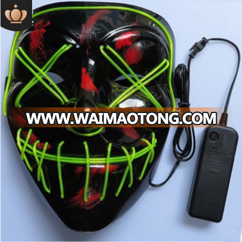 Hot  LED el cold light mask glowing mask mask halloween christmas