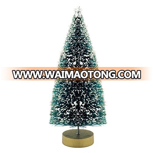 30cm Miniature Medium Snow Effect Christmas Table Sisal Tree