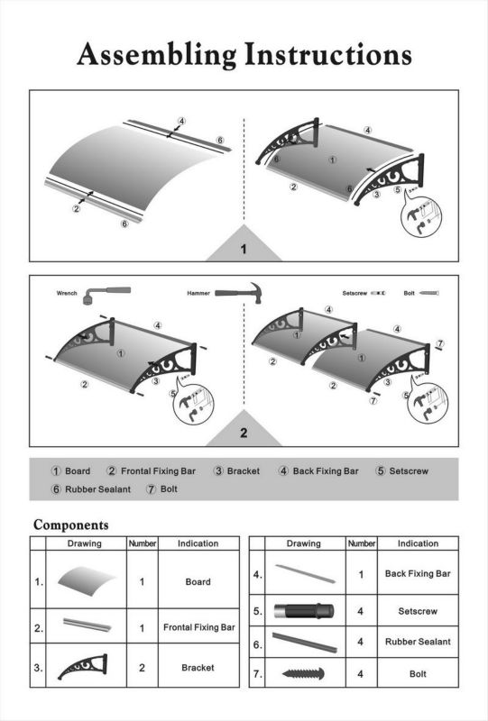 Top Quality aluminum frame awning of ISO9001 Standard