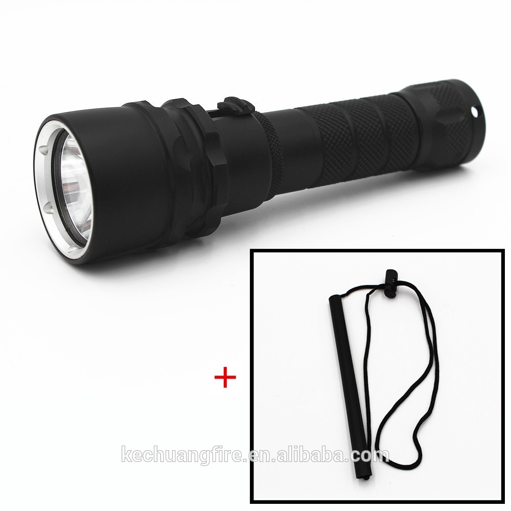 Best durable led waterproof hunting scuba torch underwater 100 meter diving flashlight from china