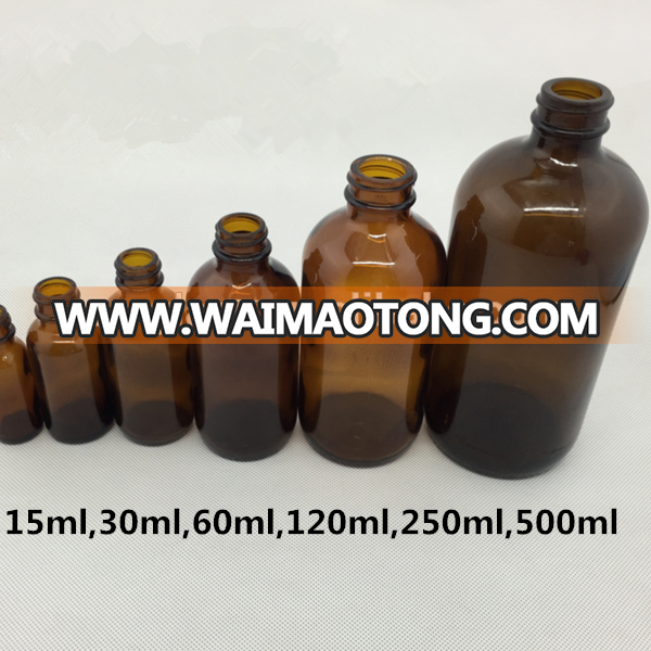 16oz 500ml amber boston bottle with bakelite cap