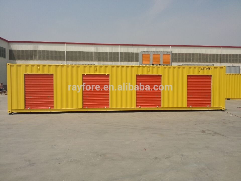 shutter door and locking the door shipping container for storage