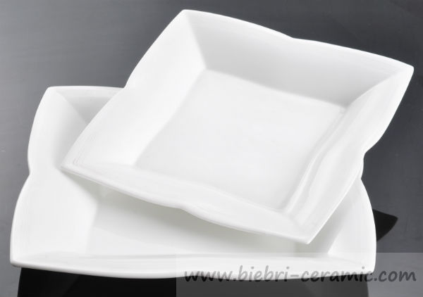 8 inch Hotel Restaurant Ceramic Porcelain Deep Soup Plate Dish