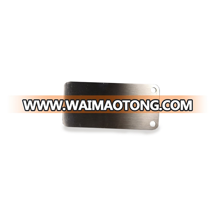 High quality Stainless Steel Brushed Effect with Hole Custom Blank Metal Tag