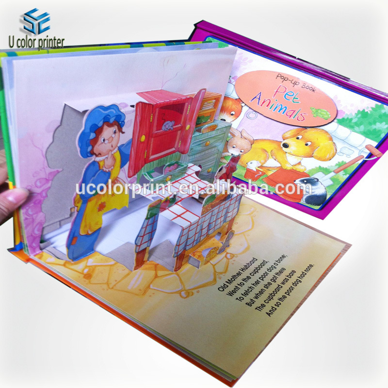 U color custom paper board 3d children book printing