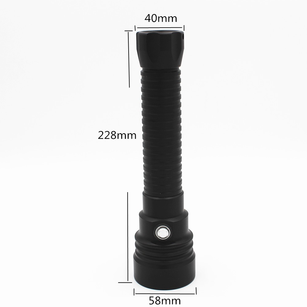 Factory 120 degree wide angle scuba CREE LED XHP70 underwater torch for diving