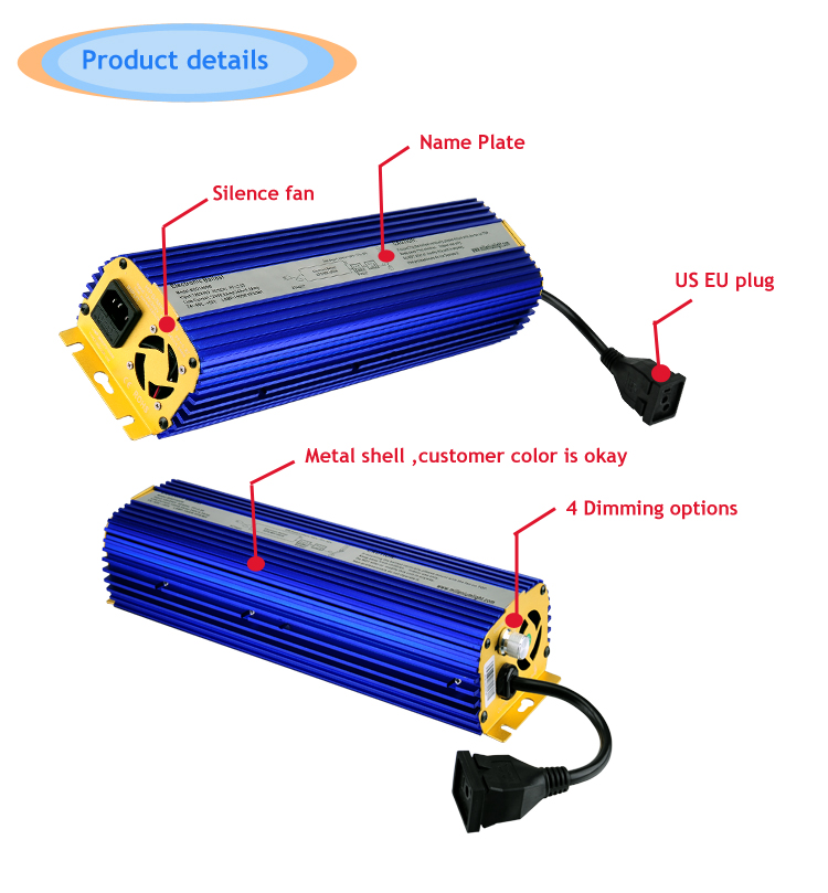 1000W digital electronic dimmable ballast