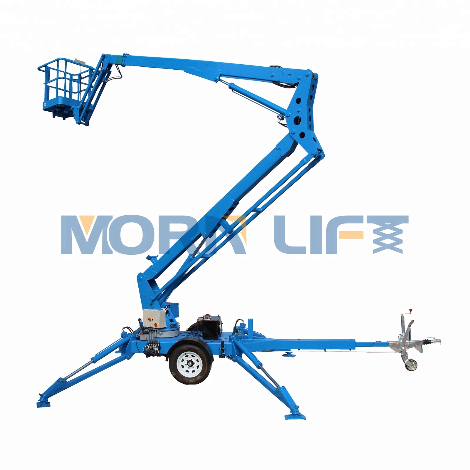 10m lifting height scissors mobile lift platform for man aerial work