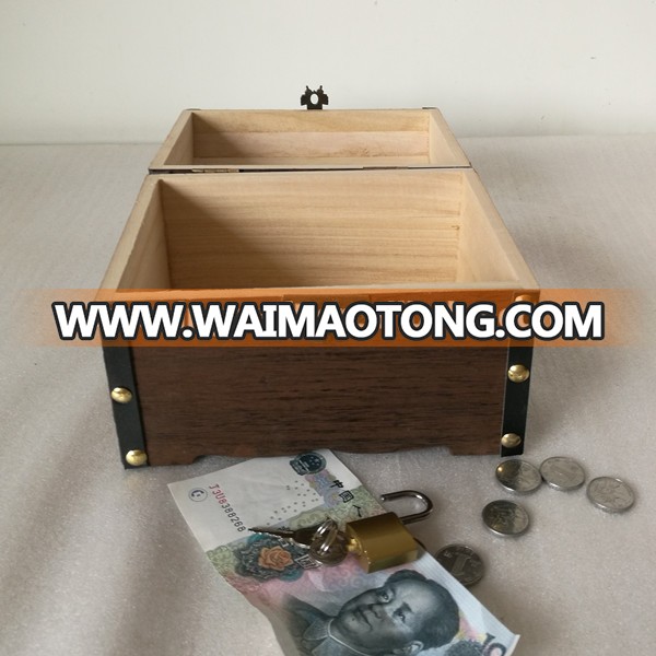 Wooden Savings Gift Piggy Bank Money Collection Box