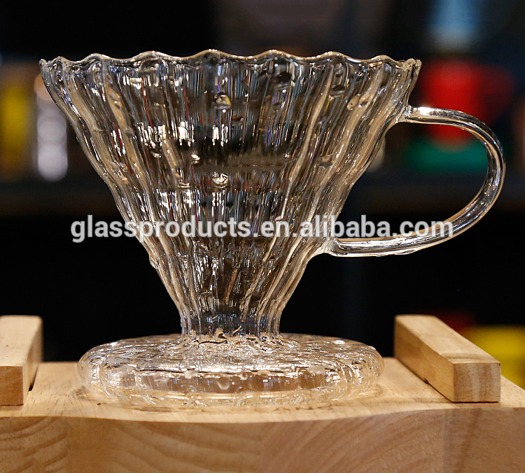 High Borosilicate V60 Glass Coffee Dripper