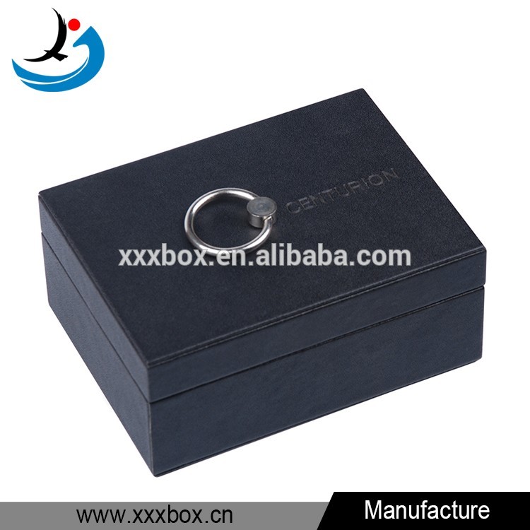 Small magnetically lid leather perfume gift packaging box for sale