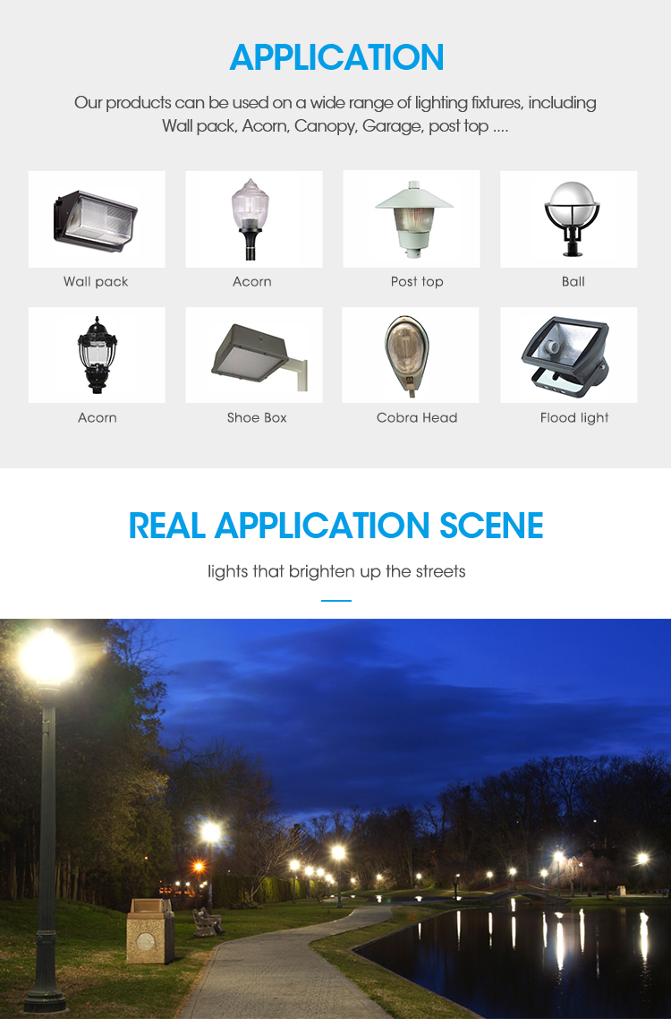 Bollard led corn light bulb Dark Sky 45W Aluminum 110 lumens/W 5000k E39 Replacement HID / HPS 175w products Use in garden