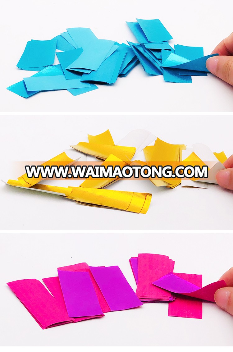 Boomwow 100% biodegradable custom color glitter shiny bulk confetti paper for confetti cannon poppers