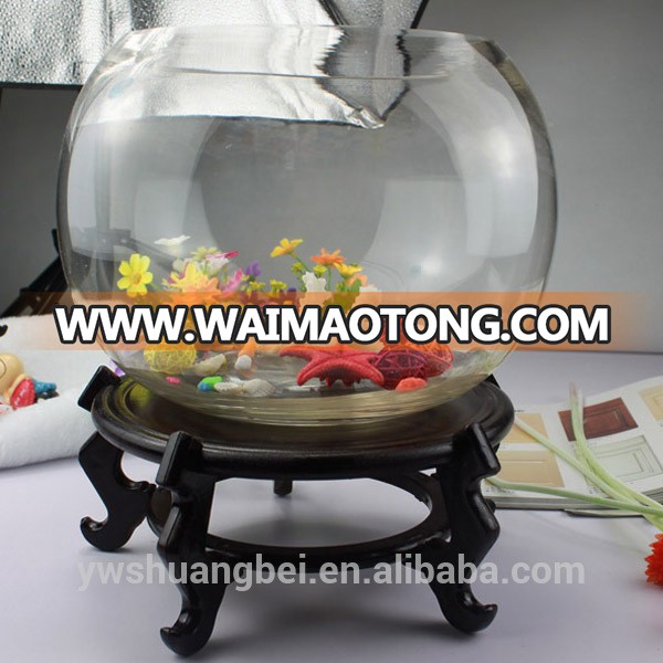 Wholesale Cheap Beautiful Round Borosilicate Glass Fish Bowl, Fish Tank For centerpieces