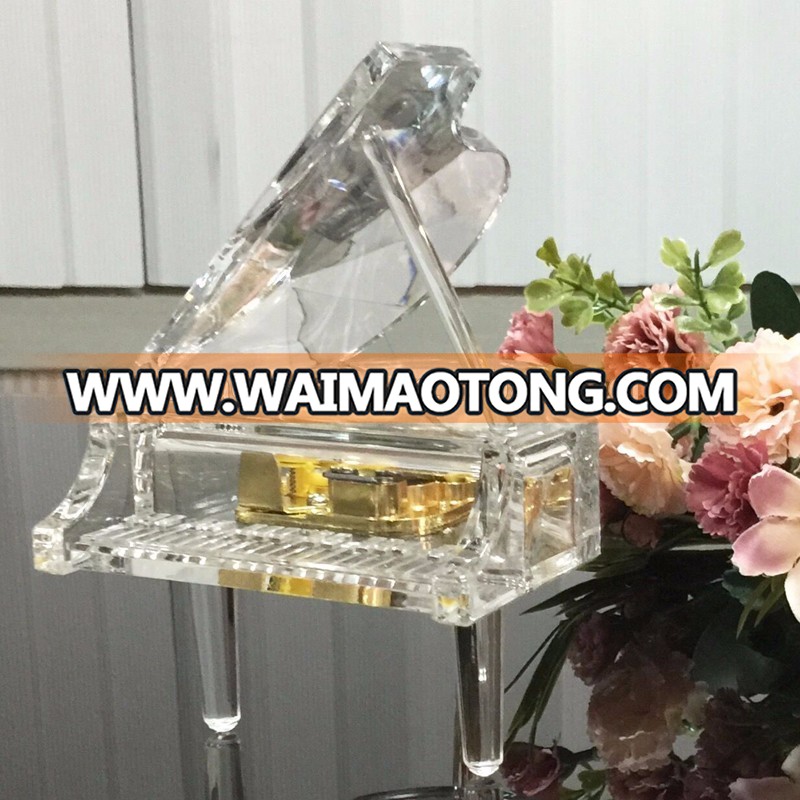 Wholesale customised Crystal piano for birthday gift ,business gift