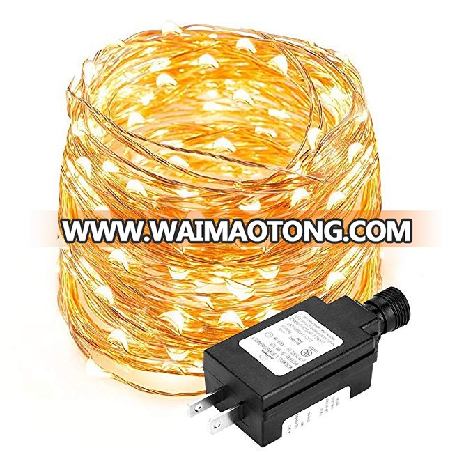 Copper Wire Fairy Lights 12V 8 Effects Adaptor 50M 500L Micro LED Fairy Light String