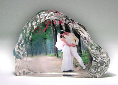 new design Rotating crystal photo frame