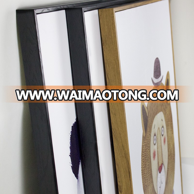 Hot sale art painting plastic picture frame with L shape moulding