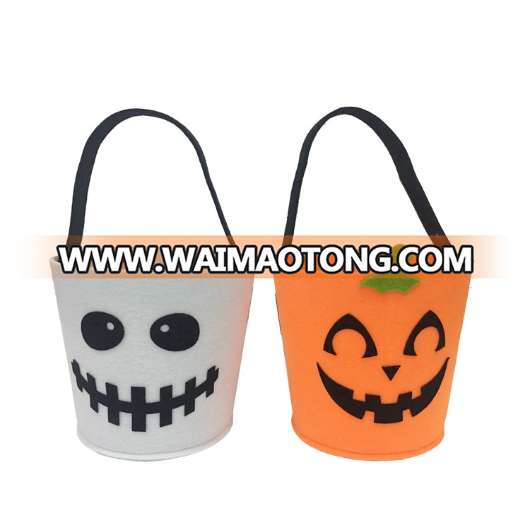 Hot custom children felt toy bucket kids Halloween Treat Bag for candy