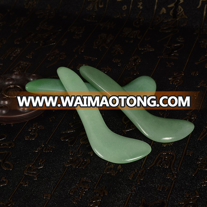 Hot wholesale natural Green Aventurine EYES massager Gua Sha Tool for sale. Hot sell massager Tool.